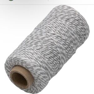 Grey  and white cotton bakers twine 328 feet